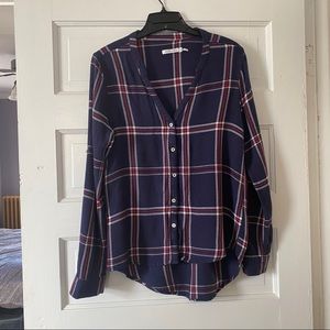 Kenneth Cole Reaction plaid button top